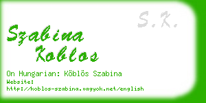 szabina koblos business card
