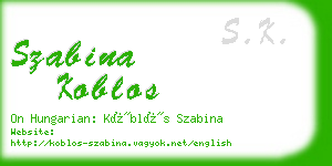 szabina koblos business card
